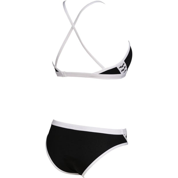 COSTUME BIKINI ARENA 2 PEZZI A FASCIA DONNA PISCINA NUOTO NERO - TOP LEVEL SPORT