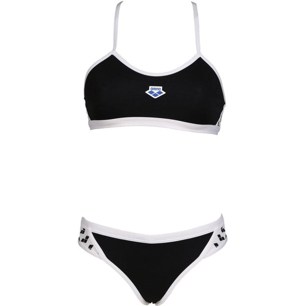 COSTUME BIKINI ARENA 2 PEZZI A FASCIA DONNA PISCINA NUOTO NERO - TOP LEVEL SPORT