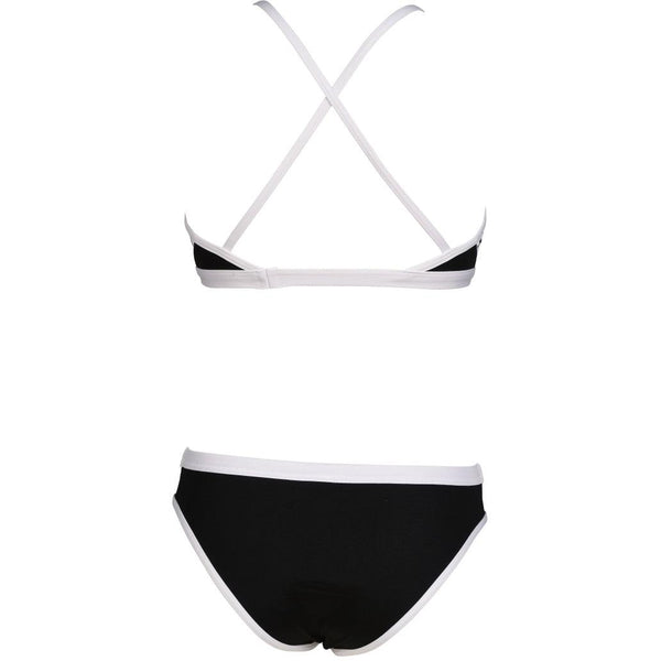 COSTUME BIKINI ARENA 2 PEZZI A FASCIA DONNA PISCINA NUOTO NERO - TOP LEVEL SPORT