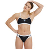 COSTUME BIKINI ARENA 2 PEZZI A FASCIA DONNA PISCINA NUOTO NERO - TOP LEVEL SPORT