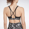 TOP REEBOK BRA LUX FITNESS SPORTS DONNA SAFARI BIANCO NERO - TOP LEVEL SPORT