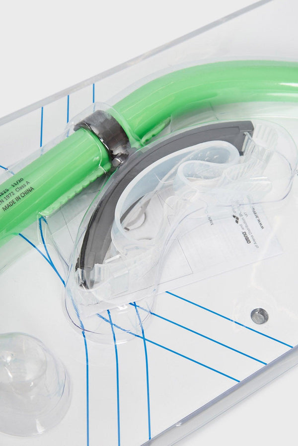 TUBO FRONTALE ARENA SWIM SNORKEL 3 BOCCAGLIO NUOTO PINNATO VERDE - TOP LEVEL SPORT
