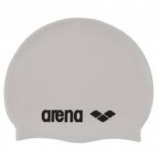 CUFFIA ARENA SILICONE SWIM CAP BIANCA MONO COLORE CUFFIE NUOTO - TOP LEVEL SPORT