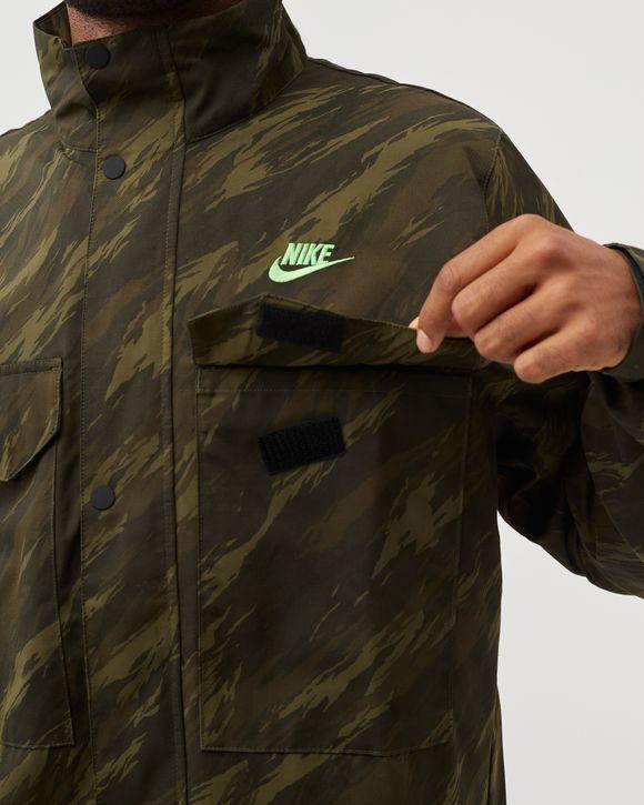 GIACCA IMPERMEABILE NIKE OUTDOOR UOMO HOODIE ORIGINALS CAMO VERDE - TOP LEVEL SPORT