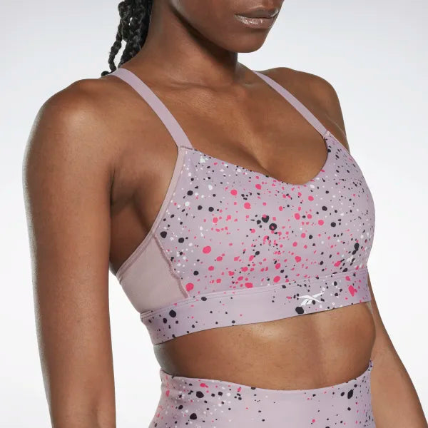 TOP REEBOK BRA LUX FITNESS SPORTS DONNA CROSSFIT SAFARI ROSA - TOP LEVEL SPORT