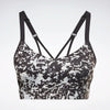 TOP REEBOK BRA LUX FITNESS SPORTS DONNA SAFARI BIANCO NERO - TOP LEVEL SPORT