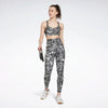 TOP REEBOK BRA LUX FITNESS SPORTS DONNA SAFARI BIANCO NERO - TOP LEVEL SPORT