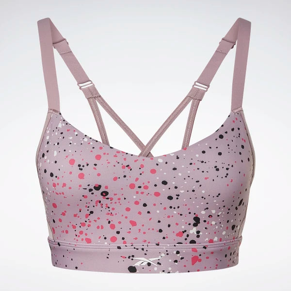 TOP REEBOK BRA LUX FITNESS SPORTS DONNA CROSSFIT SAFARI ROSA - TOP LEVEL SPORT