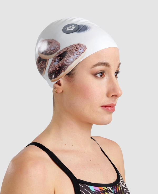 CUFFIA ARENA SILICONE SWIM CAP POOLISH CUFFIE NUOTO DONUTS - TOP LEVEL SPORT