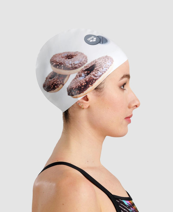 CUFFIA ARENA SILICONE SWIM CAP POOLISH CUFFIE NUOTO DONUTS - TOP LEVEL SPORT