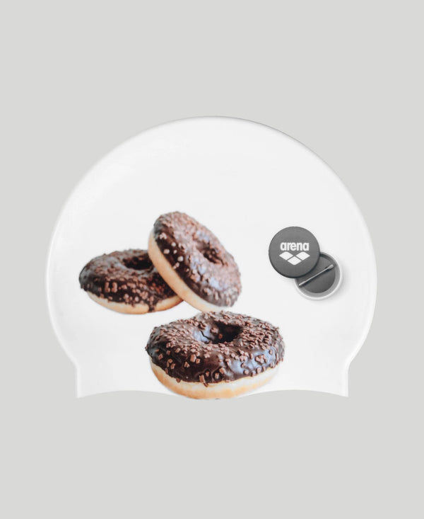 CUFFIA ARENA SILICONE SWIM CAP POOLISH CUFFIE NUOTO DONUTS - TOP LEVEL SPORT