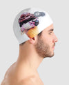 CUFFIA ARENA SILICONE SWIM CAP POOLISH CUFFIE NUOTO GELATO - TOP LEVEL SPORT