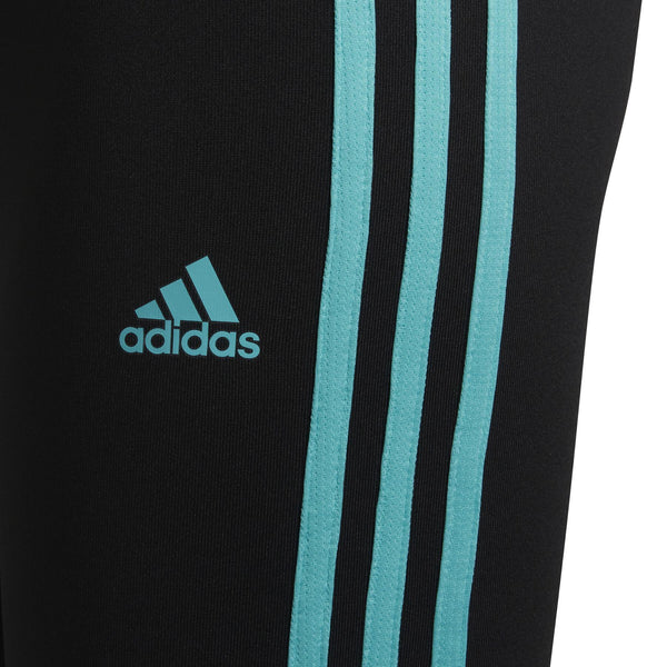 LEGGINGS BIMBA ADIDAS PANTALONE BAMBINA JUNIOR INFANT NERO VERDE - TOP LEVEL SPORT