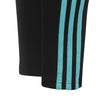 LEGGINGS BIMBA ADIDAS PANTALONE BAMBINA JUNIOR INFANT NERO VERDE - TOP LEVEL SPORT