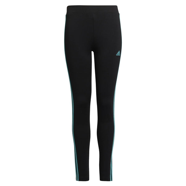LEGGINGS BIMBA ADIDAS PANTALONE BAMBINA JUNIOR INFANT NERO VERDE - TOP LEVEL SPORT