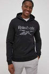 FELPA REEBOK CROSSFIT UOMO CAPPUCCIO TUTA MAN HOODIE NERA - TOP LEVEL SPORT