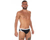 COSTUME ARENA UOMO SLIP NUOTO PISCINA BRIEF STRIPE NERO BIANCO - TOP LEVEL SPORT