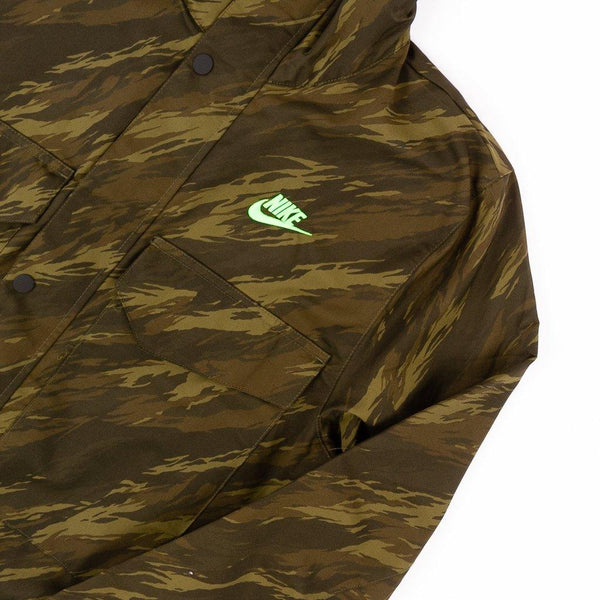 GIACCA IMPERMEABILE NIKE OUTDOOR UOMO HOODIE ORIGINALS CAMO VERDE - TOP LEVEL SPORT