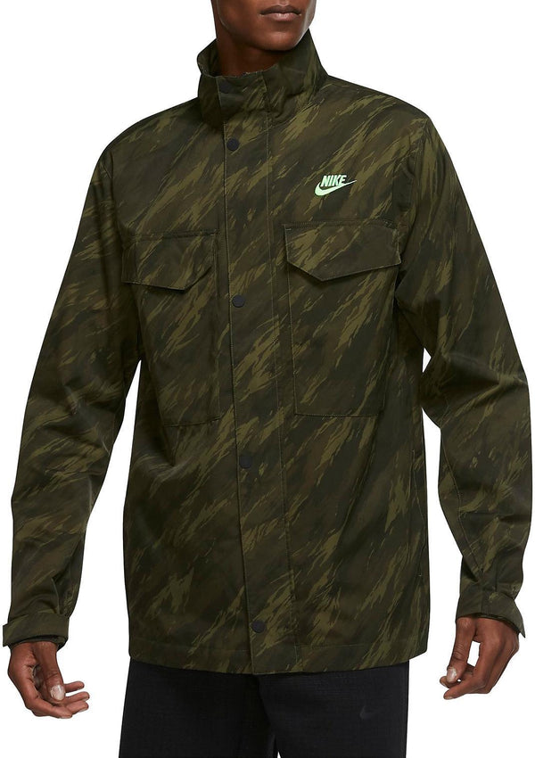 GIACCA IMPERMEABILE NIKE OUTDOOR UOMO HOODIE ORIGINALS CAMO VERDE - TOP LEVEL SPORT