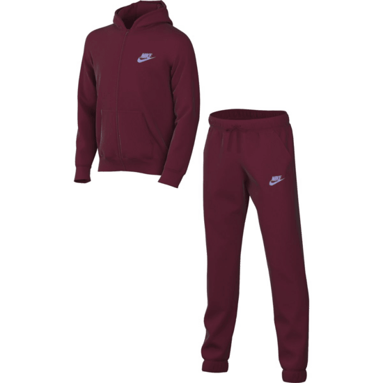 NIKE JUNIOR GIRL TRACKSUIT SWEATSHIRT RED SWOOSH TROUSERS