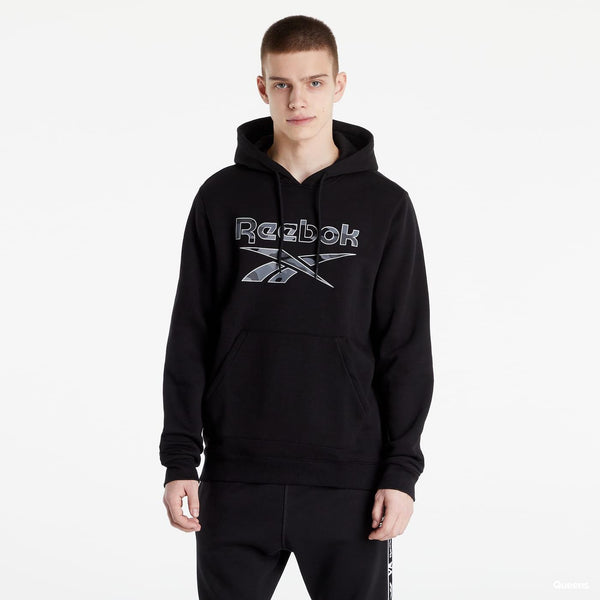 FELPA REEBOK CROSSFIT UOMO CAPPUCCIO TUTA MAN HOODIE NERA - TOP LEVEL SPORT