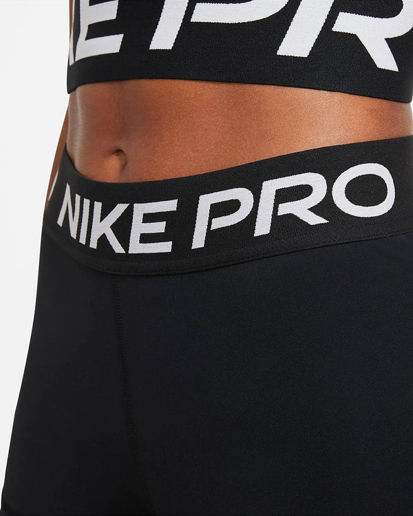 SHORTS NIKE PRO WOMAN PANTALONCINO CORTO PALESTRA DONNA NERO - TOP LEVEL SPORT