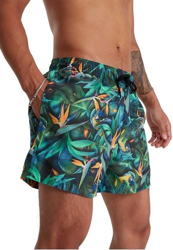 BOXER MARE SPEEDO COSTUME UOMO NUOTO PISCINA COSTUMI VERDE TROPICAL - TOP LEVEL SPORT