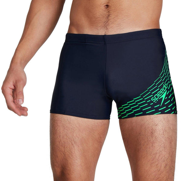COSTUME SPEEDO MEDLEY LOGO AQUASHORT UOMO SLIP NUOTO PISCINA NERO ACQUARIUM - TOP LEVEL SPORT