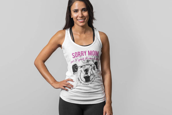 CANOTTA DONNA XENIOS USA MAGLIA CROSSFIT WOMAN SORRY MOM - TOP LEVEL SPORT