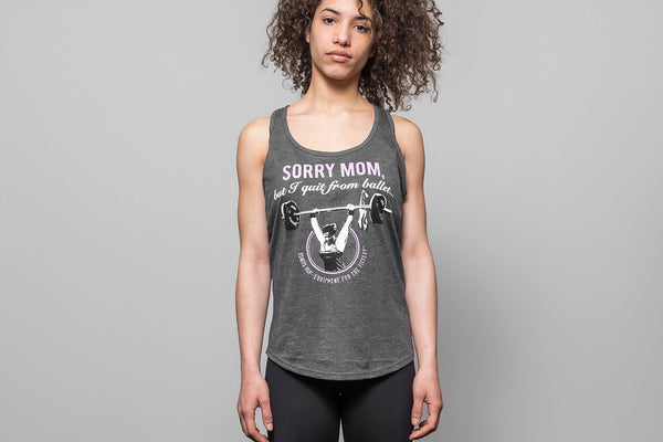 CANOTTA DONNA XENIOS USA TANK TOP WOMAN TRAINING SORRY MOM - TOP LEVEL SPORT