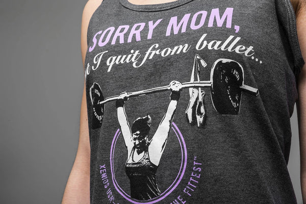 CANOTTA DONNA XENIOS USA TANK TOP WOMAN TRAINING SORRY MOM - TOP LEVEL SPORT