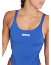 COSTUME NUOTO ARENA DONNA INTERO PISCINA SOLID WOMAN SWIMSUIT AZZURRO