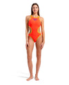 COSTUME ARENA DONNA ONE BIG LOGO COSTUME INTERO PISCINA ARANCIONE