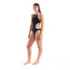 COSTUME ARENA DONNA ONE BIG LOGO COSTUME INTERO PISCINA NERO BIANCO