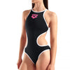 COSTUME ARENA DONNA ONE BIG LOGO COSTUME INTERO PISCINA NERO BIANCO