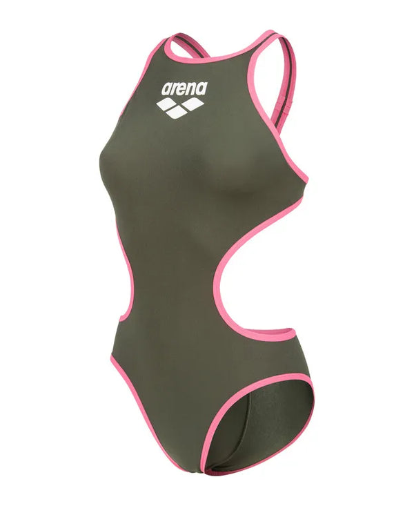 COSTUME ARENA DONNA ONE BIG LOGO COSTUME INTERO PISCINA VERDONE