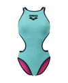 COSTUME ARENA DONNA ONE BIG LOGO COSTUME INTERO PISCINA TURCHESE