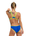 COSTUME ARENA DONNA ONE BIG LOGO COSTUME INTERO PISCINA BLU