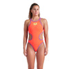 COSTUME ARENA DONNA ONE BIG LOGO COSTUME INTERO PISCINA ARANCIO
