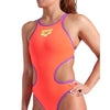 COSTUME ARENA DONNA ONE BIG LOGO COSTUME INTERO PISCINA ARANCIO
