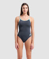COSTUME NUOTO ARENA DONNA INTERO PISCINA LACE SOLID SPALLINA STRETTA ASFALTO ACQUA