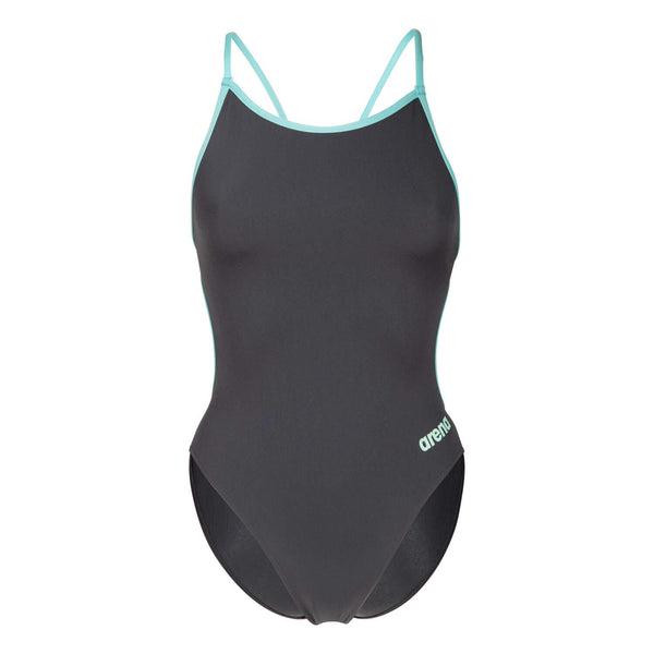 COSTUME NUOTO ARENA DONNA INTERO PISCINA LACE SOLID SPALLINA STRETTA ASFALTO ACQUA