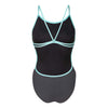 COSTUME NUOTO ARENA DONNA INTERO PISCINA LACE SOLID SPALLINA STRETTA ASFALTO ACQUA