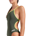 COSTUME NUOTO ARENA DONNA INTERO PISCINA LACE SOLID VERDONE SPALLINA STRETTA (Copia)