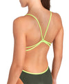 COSTUME NUOTO ARENA DONNA INTERO PISCINA LACE SOLID VERDONE SPALLINA STRETTA (Copia)