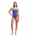 COSTUME NUOTO ARENA DONNA INTERO PISCINA LACE SOLID SPALLINA STRETTA LILLA