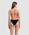 COSTUME ARENA DONNA ONE DOUBLE CROSS BACK LOGO SPALLINA INTERO PISCINA NERO