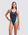 COSTUME NUOTO ARENA DONNA INTERO PISCINA SOLID ASPHALT WATER