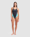 COSTUME NUOTO ARENA DONNA INTERO PISCINA SOLID ASPHALT WATER