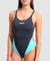 COSTUME NUOTO ARENA DONNA INTERO PISCINA SOLID ASPHALT WATER